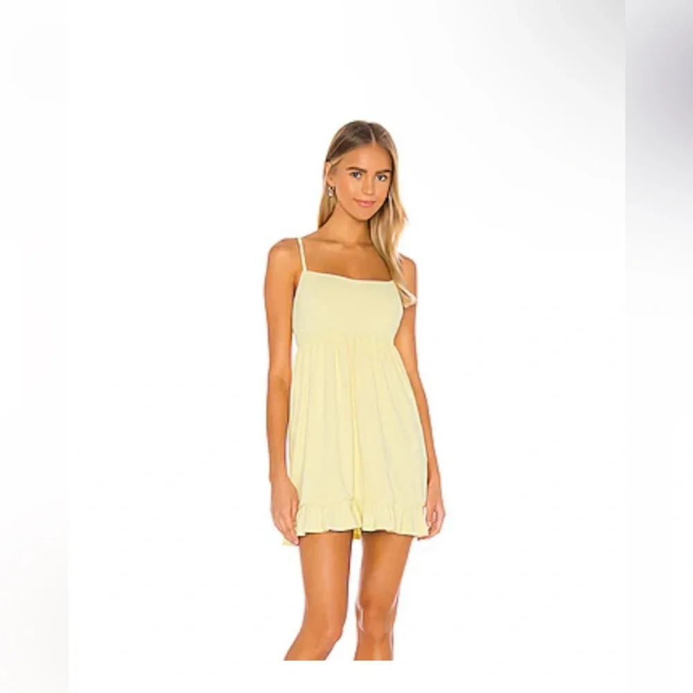 REVOLVE Privacy Please Yellow Davis Mini Dress